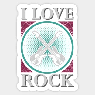 I love Rock. Sticker